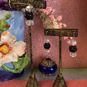 Crystal and Acrylic Earrings